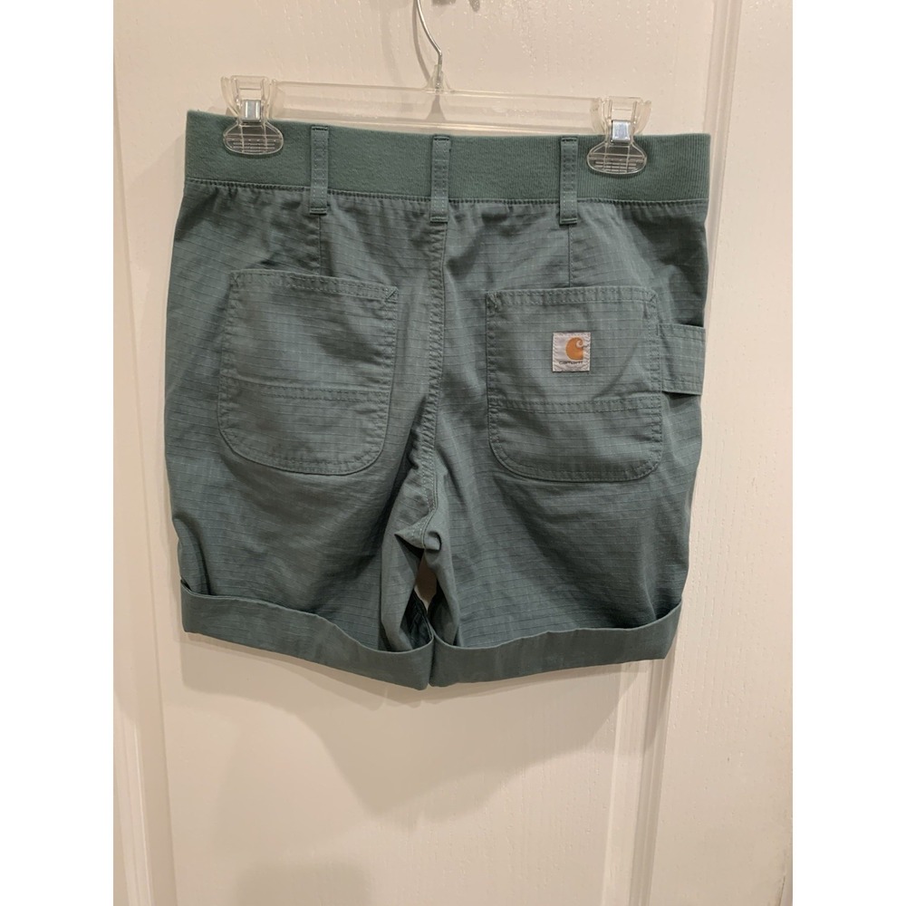 Carhartt Women's Force Loose Fit Work Shorts Teal Green Womens Size 2 - Picture 2 of 7